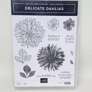 Stampin' Up! | Design | Stampin Up Delicate Dahlias 2pc Photopolymer ...